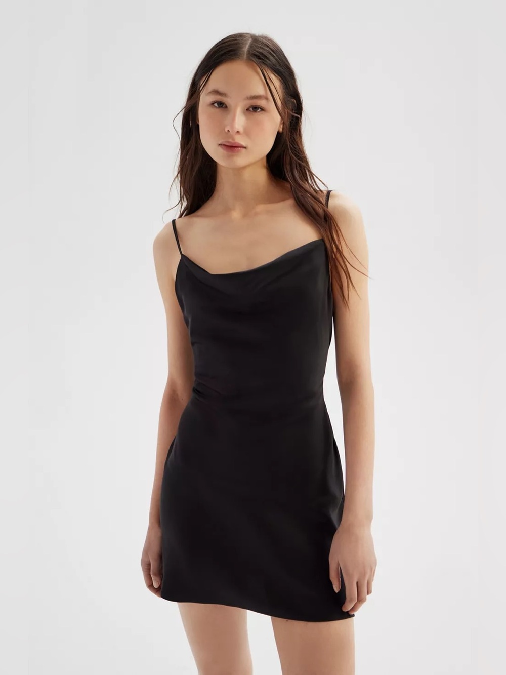Urban Outfitters UO Mallory satin cowl mini slip dress